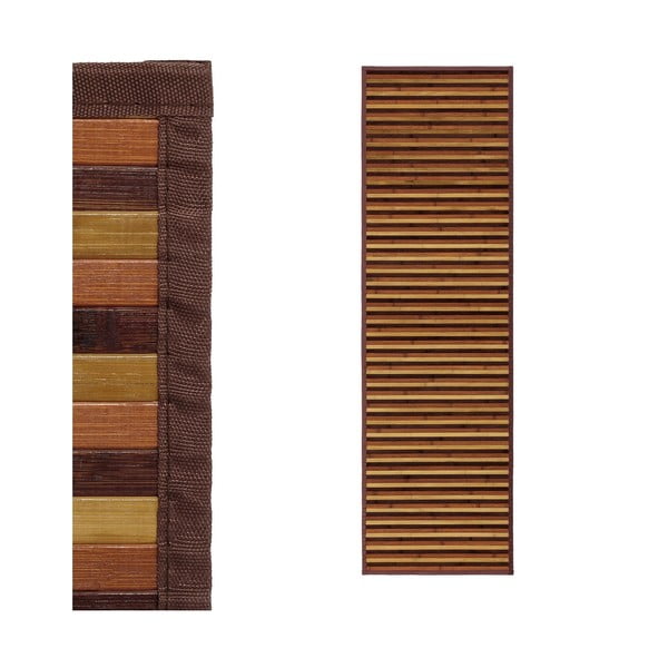 Mustársárga-barna bambusz futószőnyeg 60x200 cm – Casa Selección-image-1