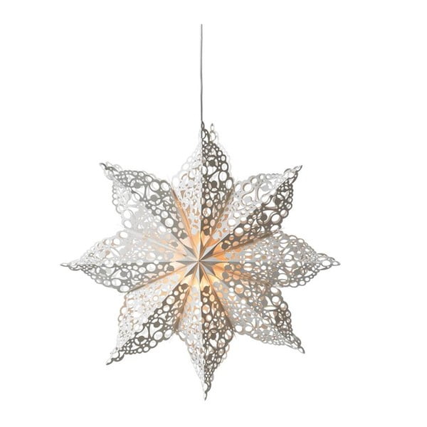 Fehér fénydekoráció karácsonyi mintával ø 70 cm Hall – Markslöjd