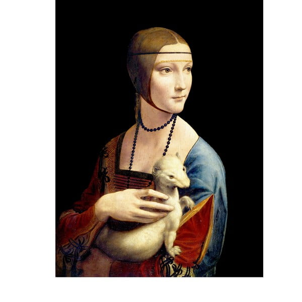 Reprodukciós kép 30x40 cm Lady with an Ermine, Leonardo Da Vinci – Fedkolor