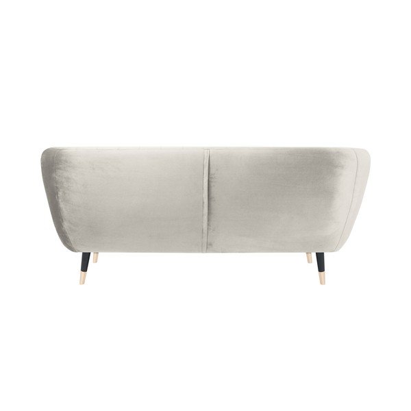 Benito krémszínű kanapé fekete lábakkal, 158 cm, 158 cm 188 cm - Mazzini Sofas-image-4