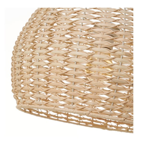 Natúr színű rattan mennyezeti lámpa rattan búrával ø 35 cm Natural Way – Casa Selección-image-2