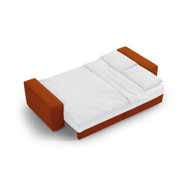 Téglavörös kinyitható kanapé 247 cm Jodie – Micadoni Home-image-4