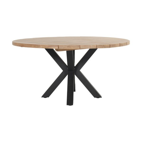 Teakfa kerek kerti étkezőasztal ø 150 cm Stephanie – Hartman