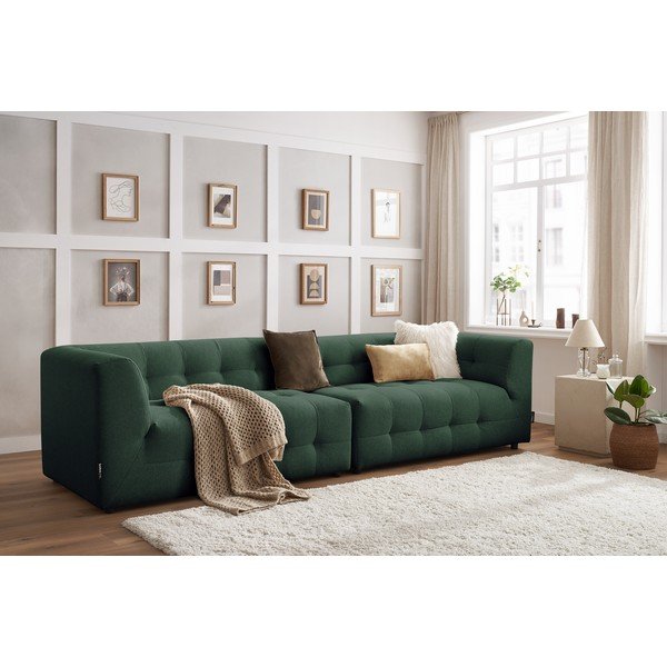 Sötétzöld kanapé 324 cm Kleber - Bobochic Paris-image-1
