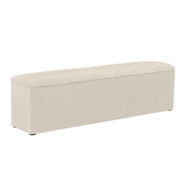 Nova krémszínű kárpitozott pad tárolóhellyel, 200 x 47 cm - Windsor & Co Sofas