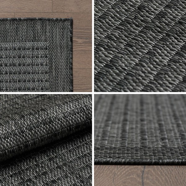 Sötétszürke kerek kültéri szőnyeg ø 120 cm Giza – Ayyildiz Carpets-image-4