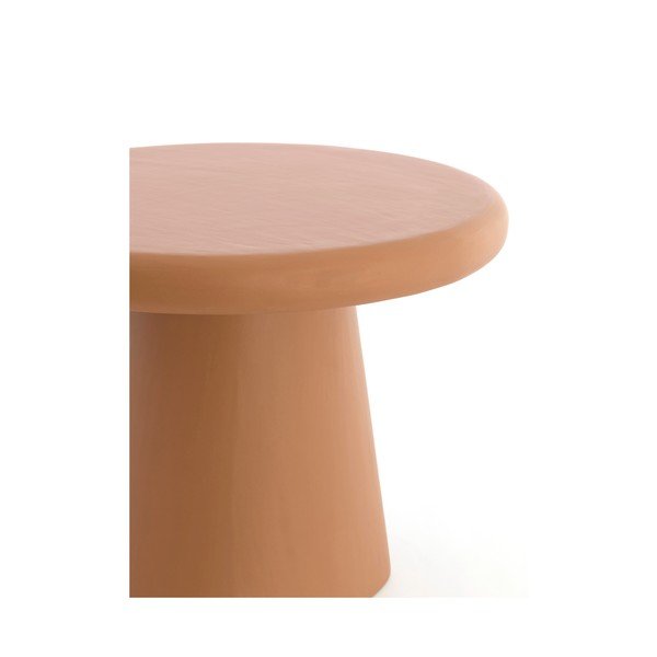 Terrakotta színű kerek dohányzóasztal ø 60 cm Kulona – Light & Living-image-4