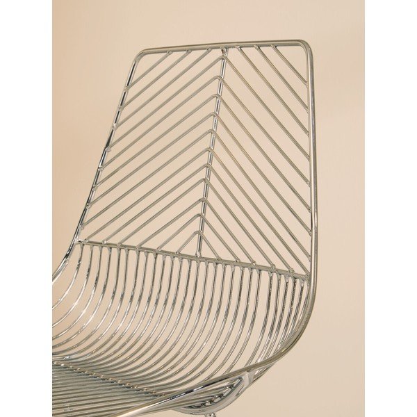 Ezüstszínű fém étkezőszék District – Premier Housewares-image-4