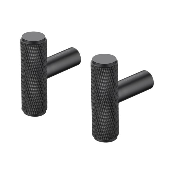 Fekete fali fém akasztó szett 2 db-os Rof – Blomus