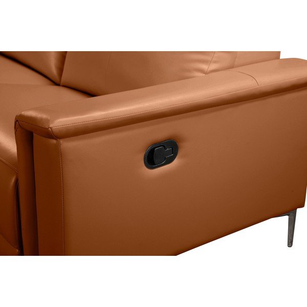 Barna bőrutánzat sarokkanapé (bal oldali) Lund – Støraa-image-4