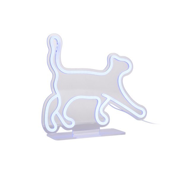Kék LED neon fénydekoráció 5 W Walking Cat – Leitmotiv