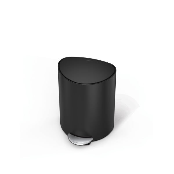 Matt fekete fém pedálos szemetes 6 l – simplehuman-image-3