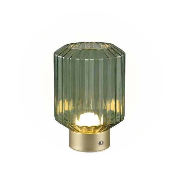 Zöld-aranyszínű LED dimmelhető asztali lámpa üveg búrával (magasság 19,5 cm) Lord – Reality-image-1