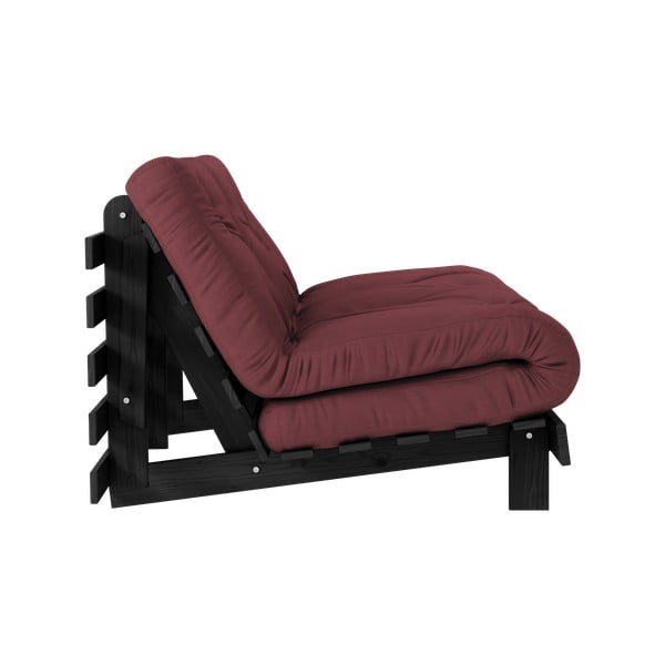 Borvörös kinyitható kanapé 140 cm Roots Black Night – Karup Design-image-4