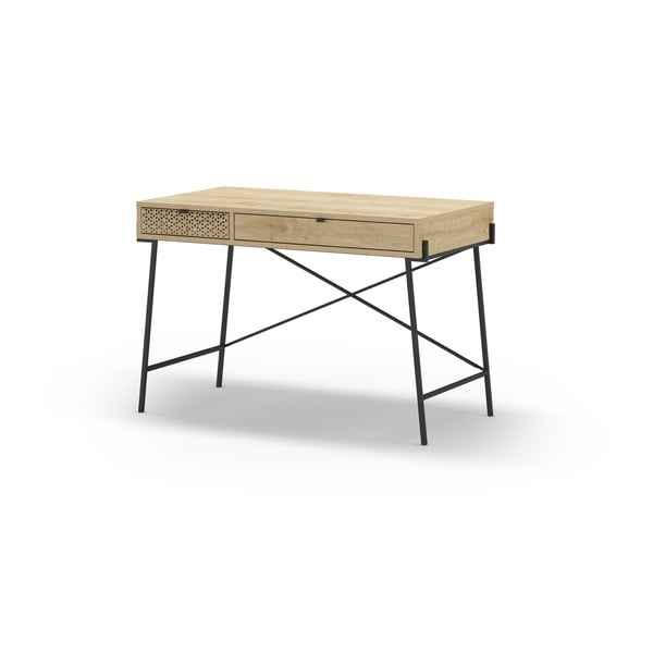 Íróasztal tölgyfa dekorral 60x110 cm Ecrin – Marckeric-image-3