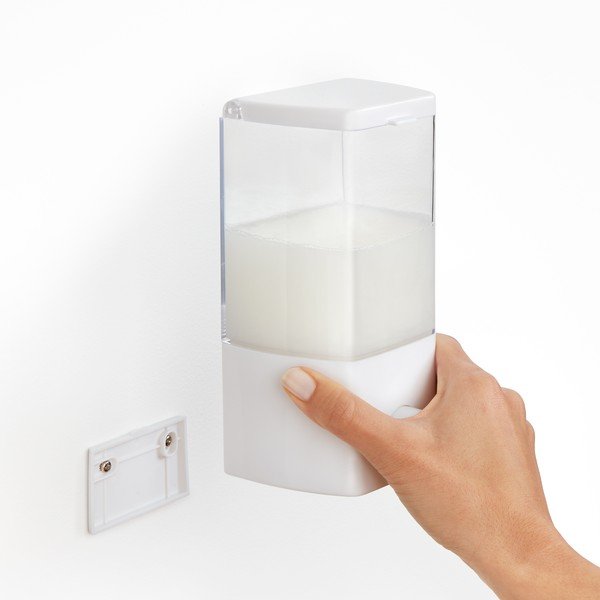 Fehér öntapadós szappanadagoló 400 ml – Rayen-image-3