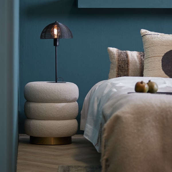 Fehér buklé puff Kimi – Light & Living-image-4