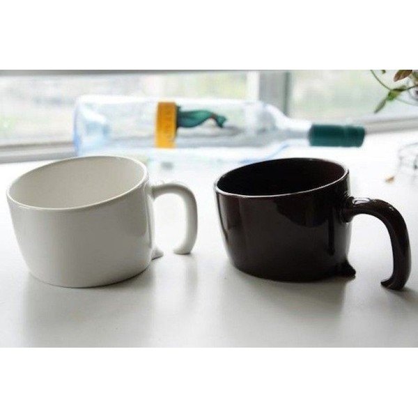 Fekete kerámia süllyedő bögre, 200 ml - Gift Republic-image-2