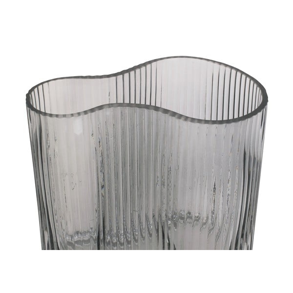 Wave szürke üveg váza, magasság 18 cm - PT LIVING-image-2