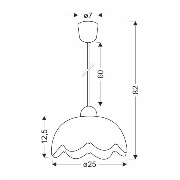 Fehér függőlámpa üveg búrával ø 25 cm Bratek – Candellux Lighting-image-2