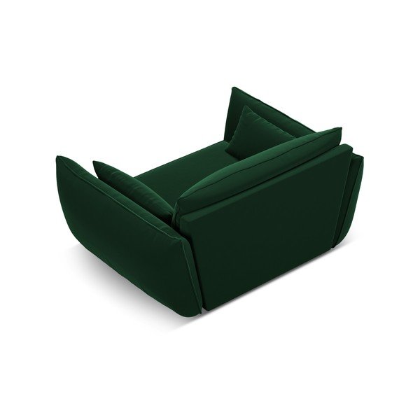 Sötétzöld bársony fotel Vanda – Mazzini Sofas-image-3