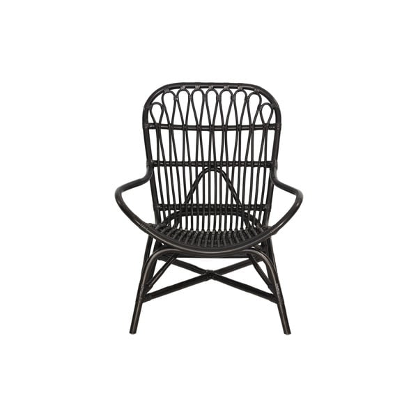 Sara fekete rattan kerti fotel - Bonami Essentials-image-1