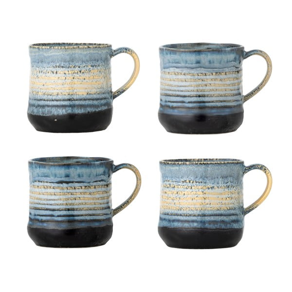 Kék kőedény bögre szett 4 db-os 380 ml Deana – Bloomingville