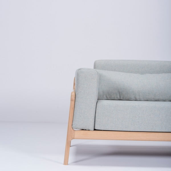 Fawn kékesszürke kanapé tölgyfából, 180 cm - Gazzda-image-3