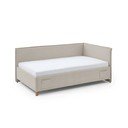 Bézs kárpitozott ágyneműtartós sarok gyerekágy ágyráccsal 120x200 cm Fun – Meise Möbel