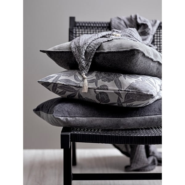Vincent 2 db szürke gyapjú- és bőrpárna, 45 x 45 cm - Södahl-image-1
