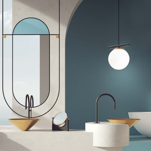 Fehér-fekete függőlámpa üveg búrával ø 15 cm Üzüm – Opviq lights-image-4