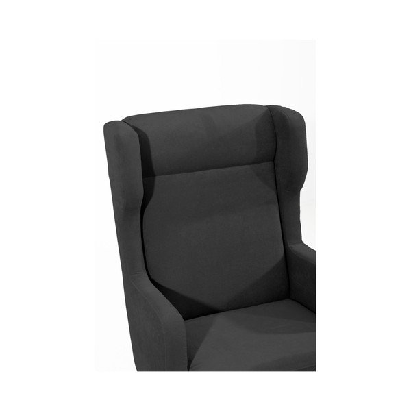 Bennet Suede fekete füles fotel - Max Winzer-image-1