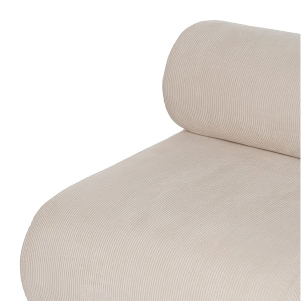 Krémszínű kordbársony fotel – Ixia-image-4