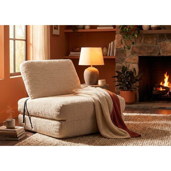 Fehér kinyitható buklé fotel Faster – Mauro Ferretti-image-1