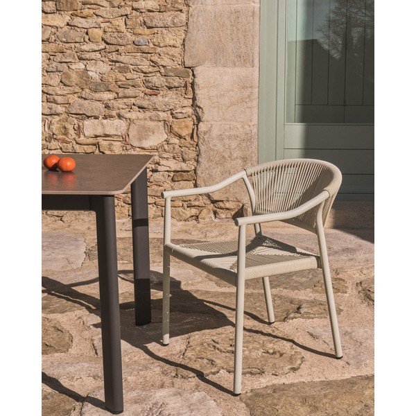 Kerti étkezőasztal kő asztallappal 80x140 cm Anafi – Kave Home-image-2