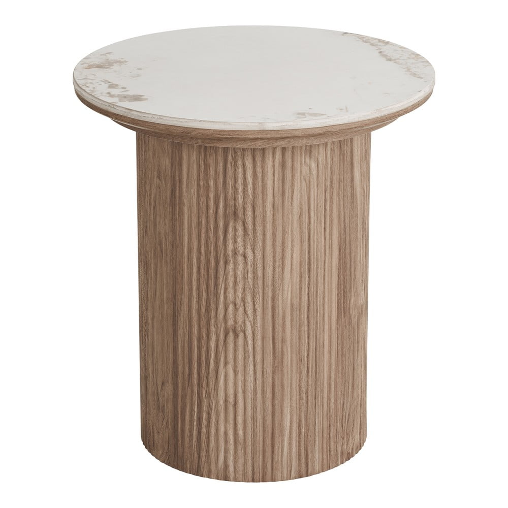 Kerek tárolóasztal márvány dekoros asztallappal ø 45 cm Athens  House Nordic