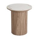 Kerek tárolóasztal márvány dekoros asztallappal ø 45 cm Athens – House Nordic