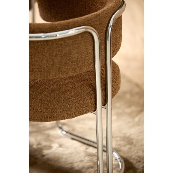 Barna fém karfás étkezőfotel Adante – Light & Living-image-3