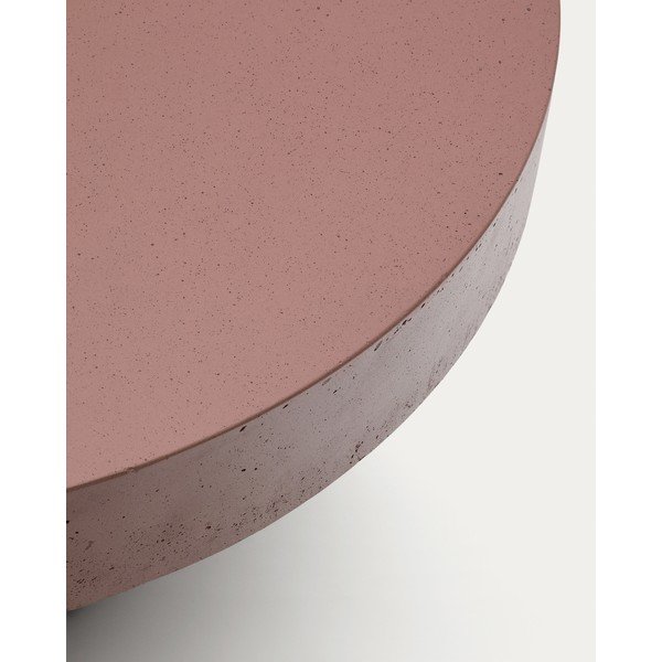 Beton kerek kerti dohányzóasztal ø 66 cm Aiguablava – Kave Home-image-2