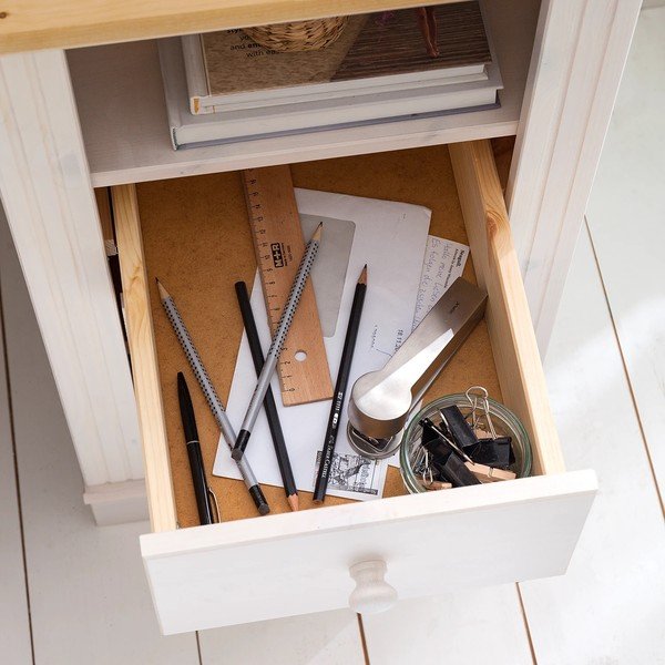 Íróasztal borovi fenyő asztallappal 50x140 cm Anita – Støraa-image-1