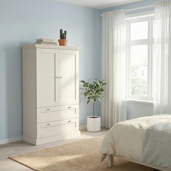 Bézs matt szekrény 83x130x35 cm Binz – Støraa-image-1