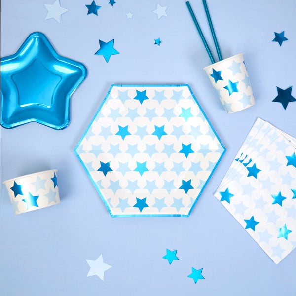 Little Star Blue 8 darabos papírtányér szett - Neviti