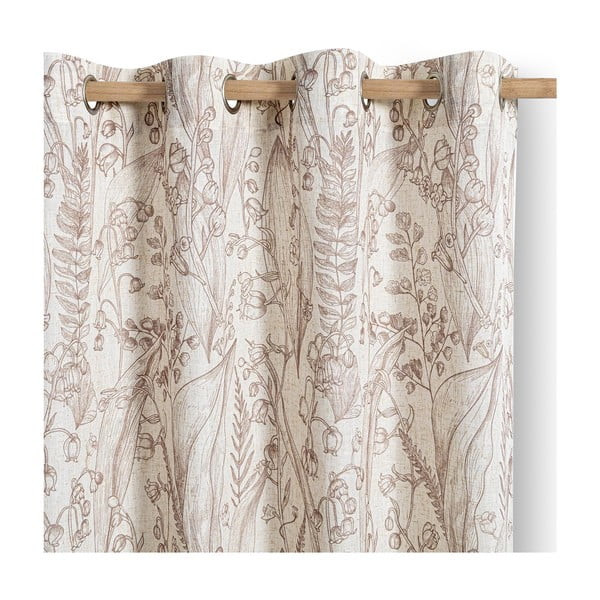 Bézs-világosbarna függöny 135x250 cm Selvetia – Restilo