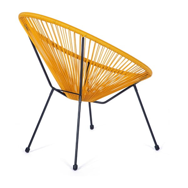 Sárga fém-műanyag kerti fotel Avocado Comfort – Bonami Selection-image-3