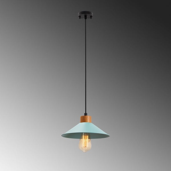 Türkiz-natúr színű függőlámpa fém búrával ø 24 cm Manavgat – Opviq lights-image-4