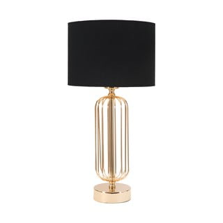 Glam Towy fekete-aranyszínű asztali lámpa, magasság 51 cm - Mauro Ferretti