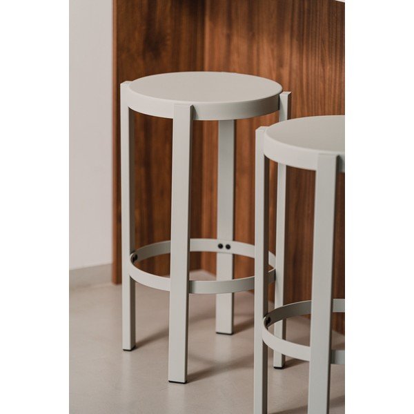 Világosszürke acél bárszék (ülésmagasság 65 cm) Doon – noo.ma-image-2