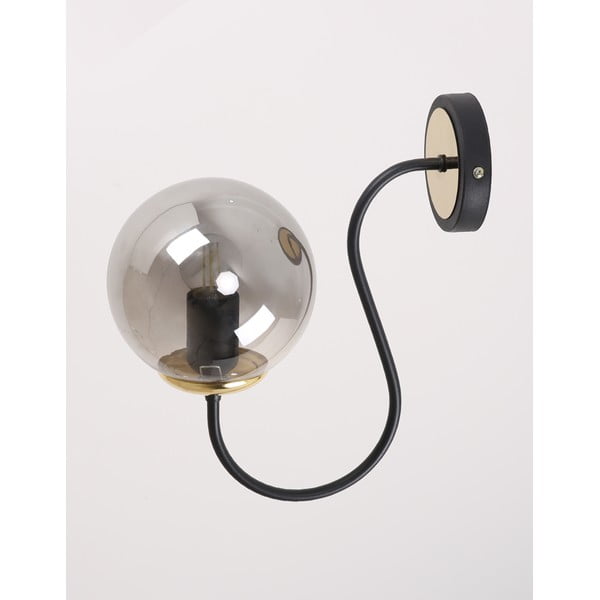 Fekete-szürke fali lámpa ø 15 cm Oslo – Squid Lighting-image-3