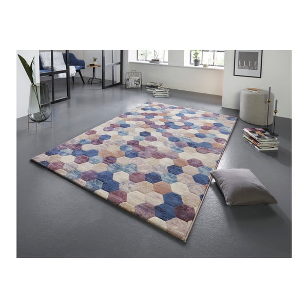 Arty Manosque kék-lila szőnyeg, 80 x 150 cm - Elle Decoration-image-1