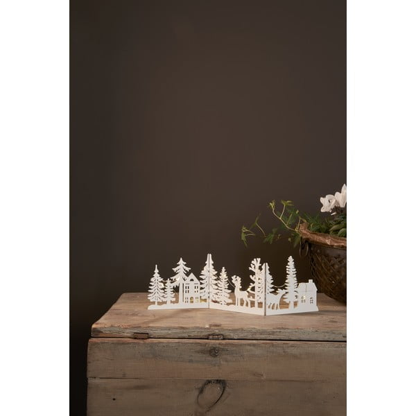 Fehér fénydekoráció karácsonyi mintával Fauna – Star Trading-image-3